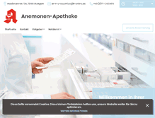 Tablet Screenshot of anemonen-apotheke-stuttgart.de